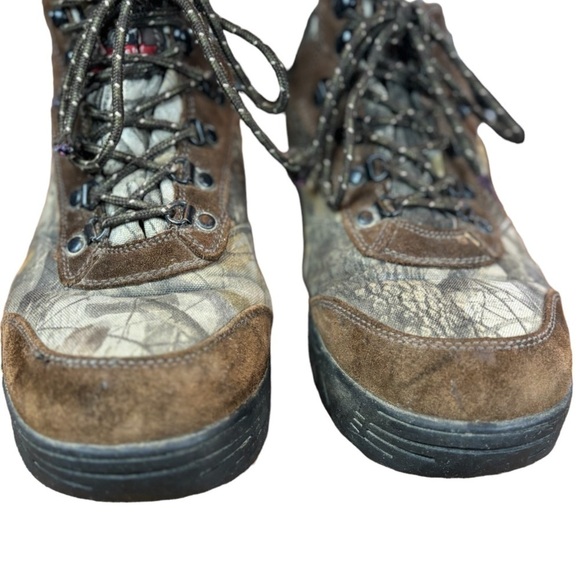 Brahma Trophy Waterproof Hiking Boots Size 12 Mossy Oak Camo and Brown Suede - Picture 6 of 12